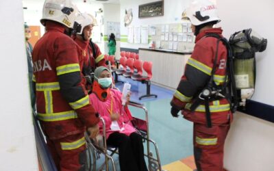 LATIHAN KEBAKARAN (FIRE DRILL) ANJURAN UNIT KESELAMATAN HOSPITAL PUSRAWI